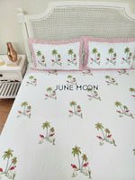 Load image into Gallery viewer, Calm Summer - Block Printed Bedsheet Set
