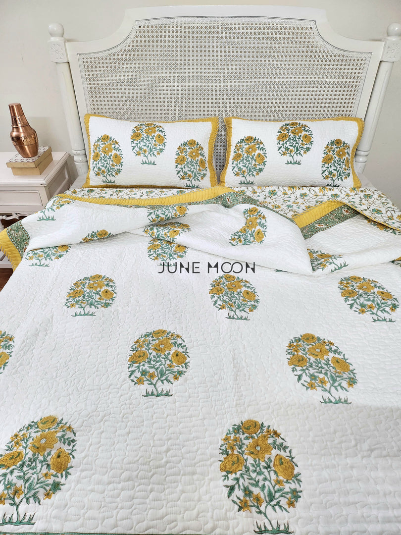 Golden Sand - Quilted Bedcover Set