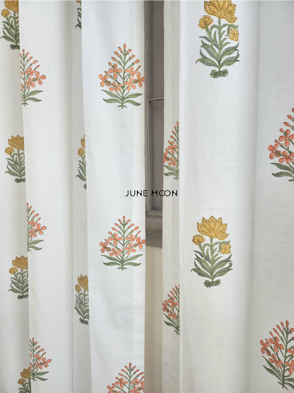 Gold Dust - Block Printed Curtains