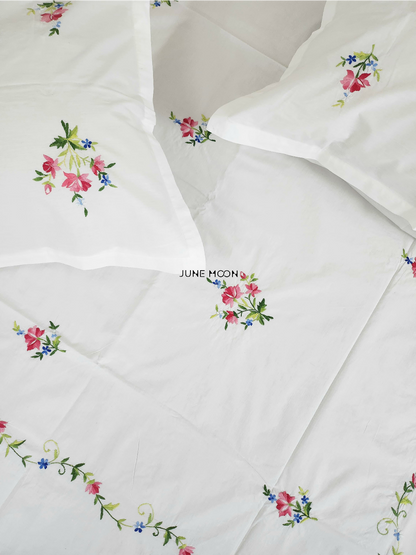 Roseate - Embroidered Bedsheet Set