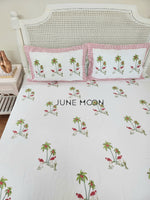 Load image into Gallery viewer, Calm Summer - Block Printed Bedsheet Set
