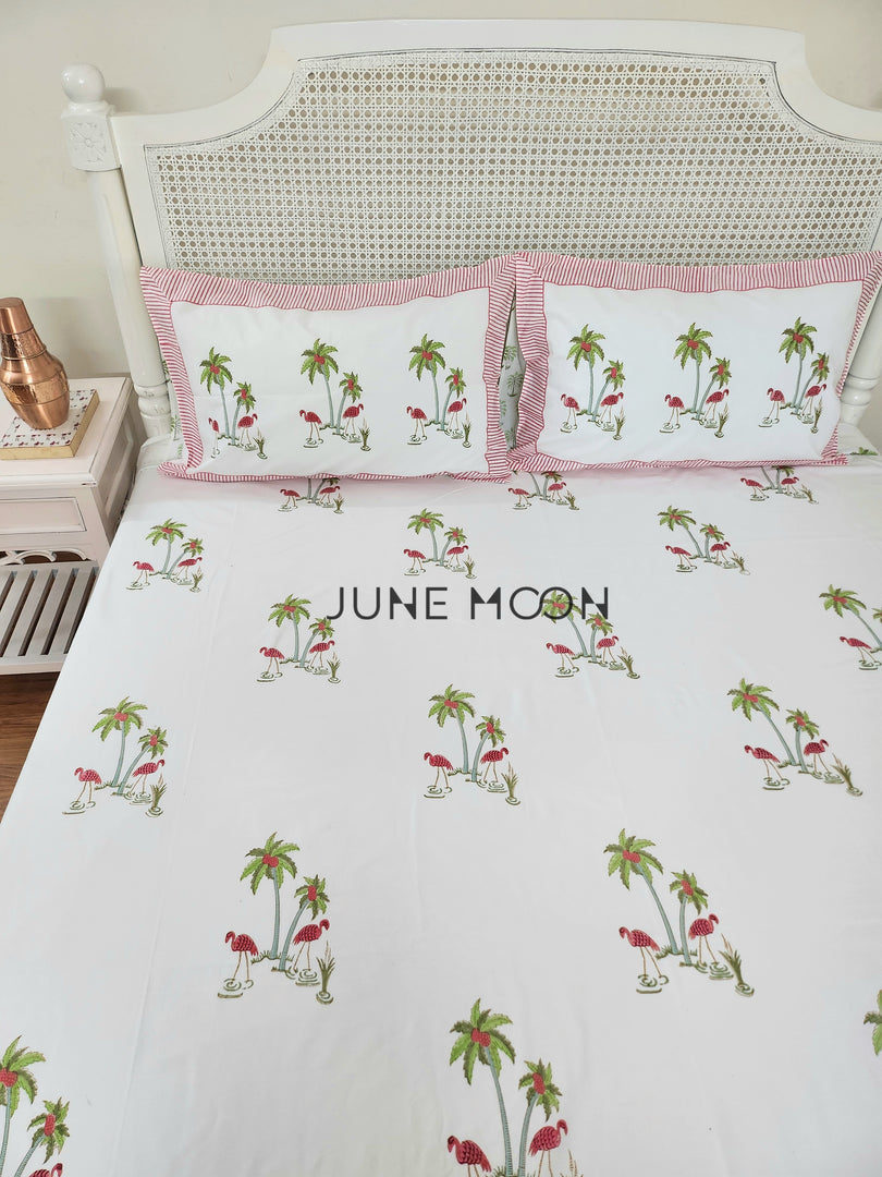 Calm Summer - Block Printed Bedsheet Set