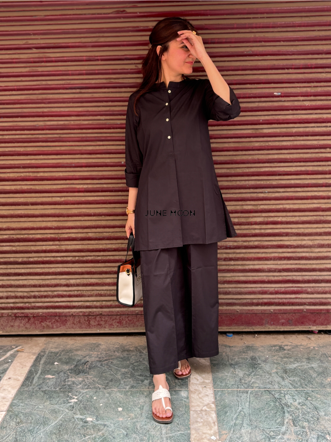 Victoria Co-Ord Set - Charcoal Black