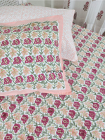 Load image into Gallery viewer, Roseate - Block Printed Bedsheet Set
