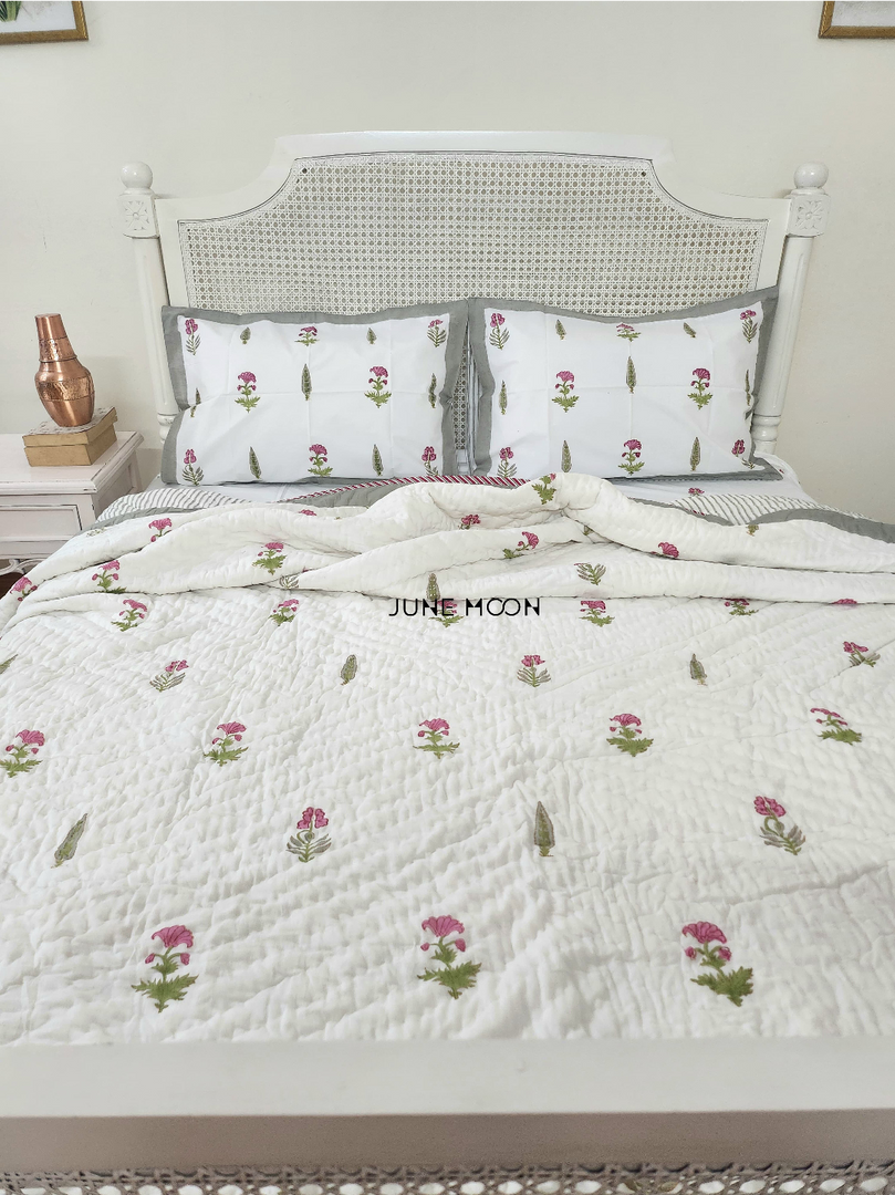 For Your Eyes - Block Printed Muslin Quilt