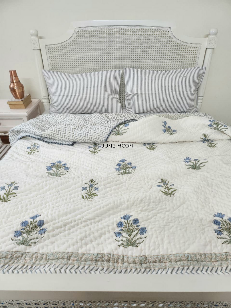 Welcome To Jodhpur - Block Printed Muslin Quilt