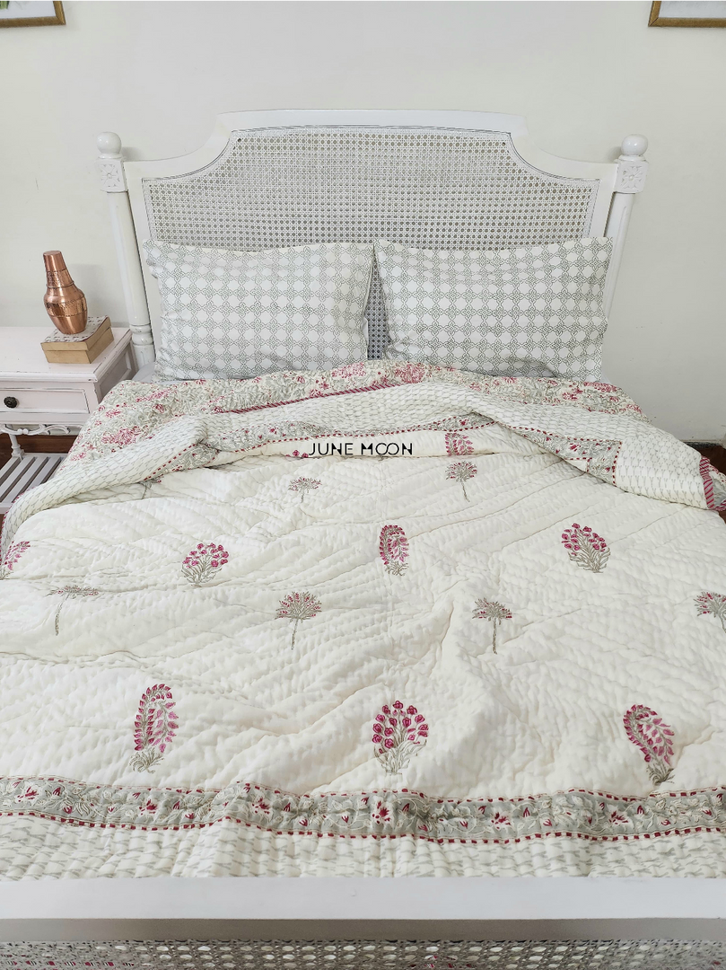 Mehreen - Block Printed Muslin Quilt