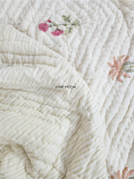 Load image into Gallery viewer, Gulnoor - Set of Quilt &amp; Bedsheet (Quilt - Cream Base)
