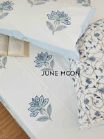 Load image into Gallery viewer, Eden Moon – Block Printed Bedsheet Set
