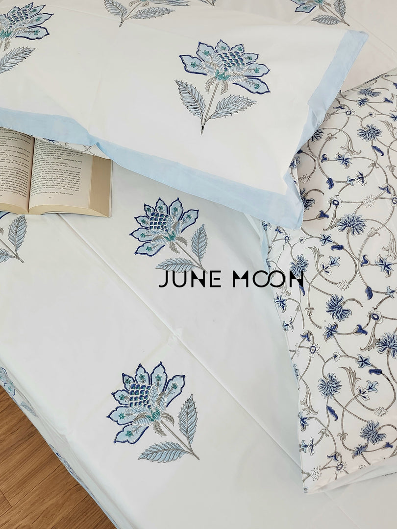 Eden Moon – Block Printed Bedsheet Set