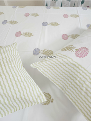 Cosmos - Block Printed Bedsheet Set