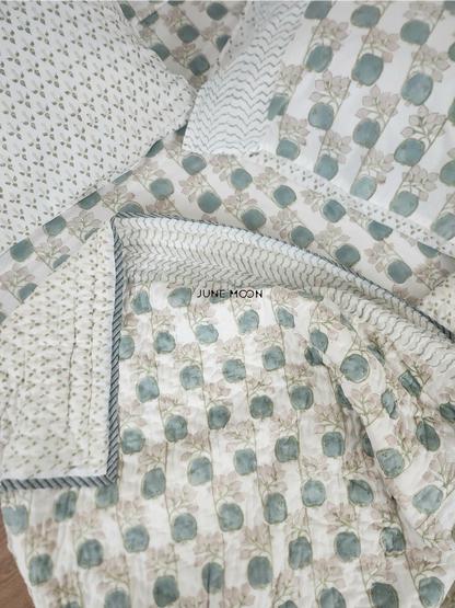 Zehnaseeb - Block Printed Muslin Quilt