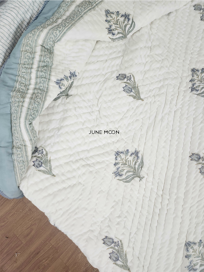 Riverside - Block Printed Muslin Quilt