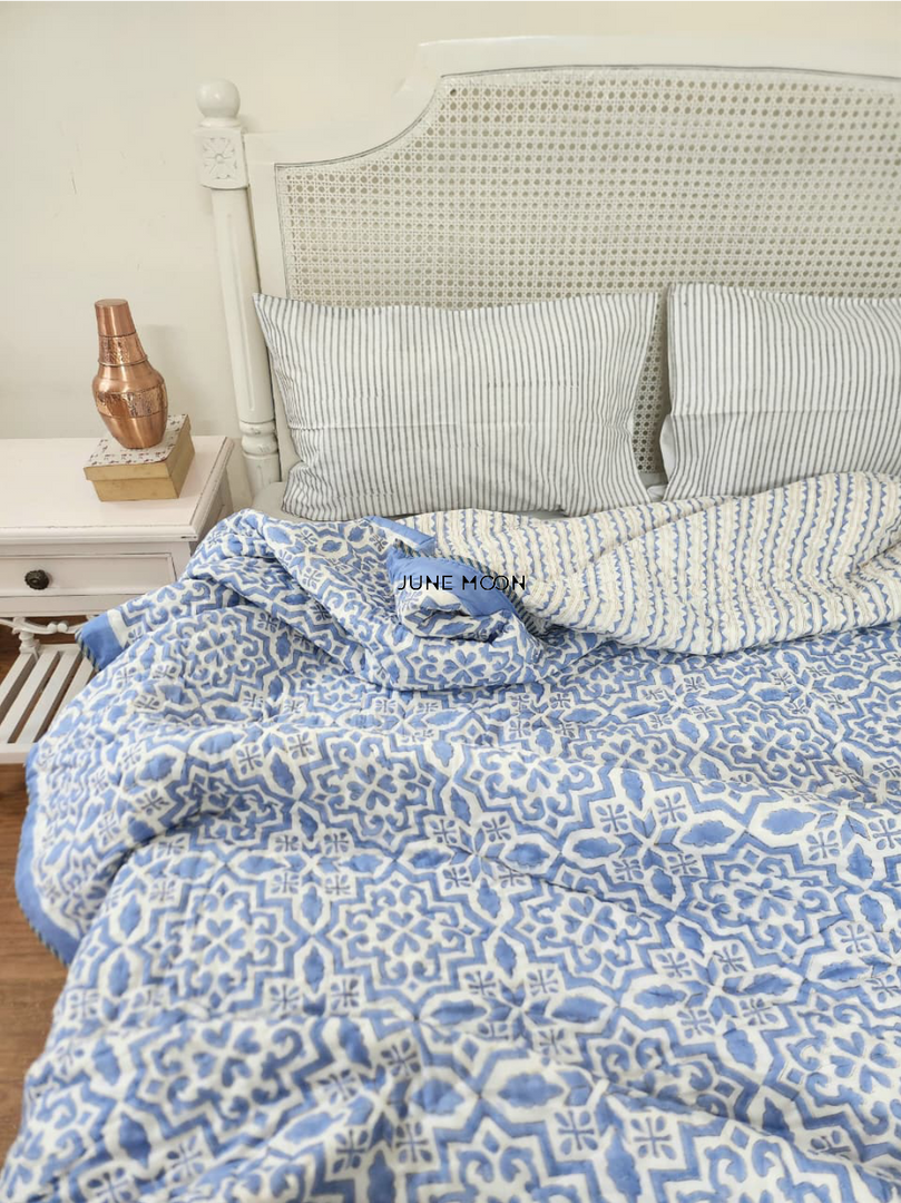 Dreaming Persia - Block Printed Muslin Quilt