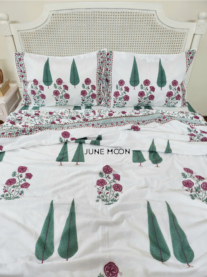 Rose Blush - Block Printed Muslin Dohar