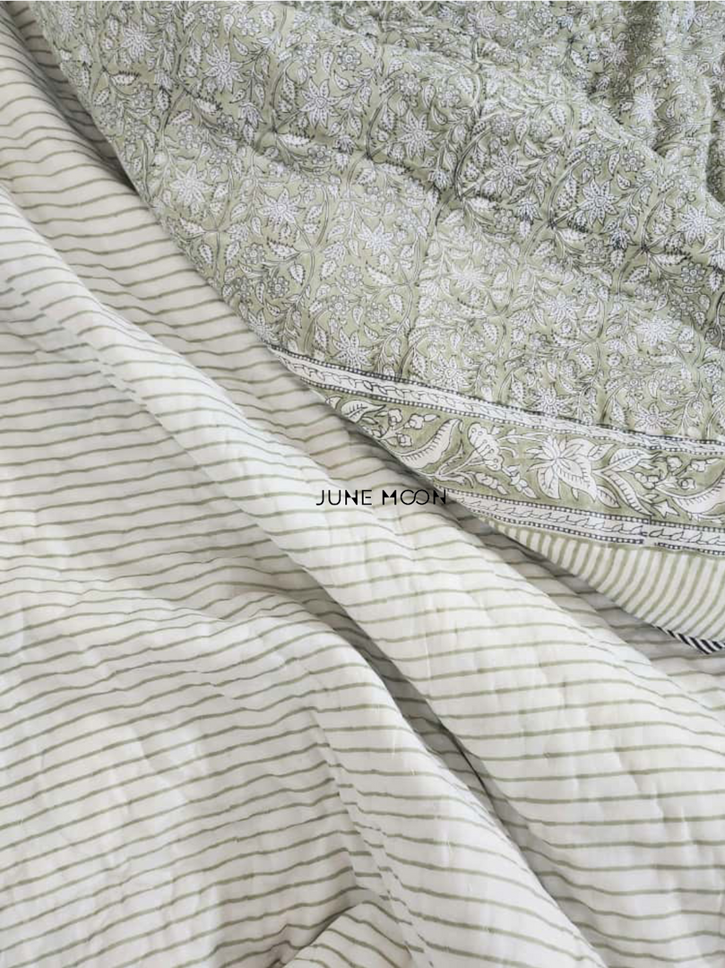 Saavan - Block Printed Muslin Quilt