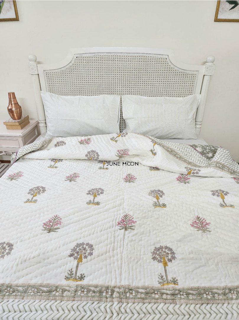 Elle & Rose - Block Printed Muslin Quilt