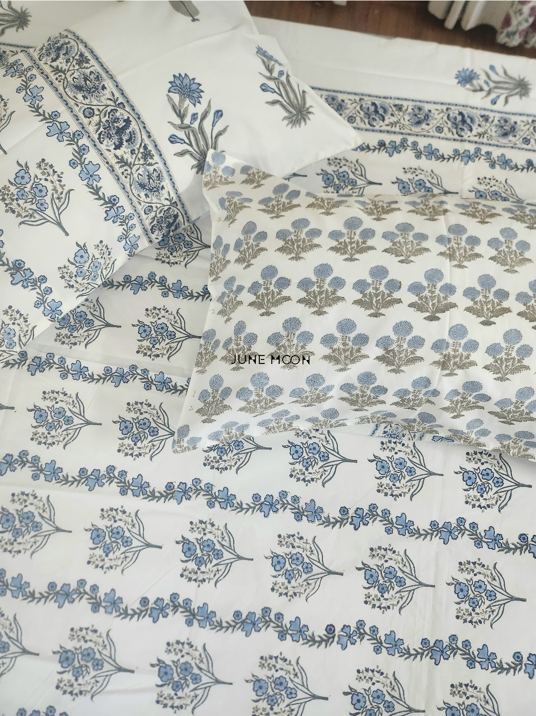 Oh I Sea - Block Printed Bedsheet Set