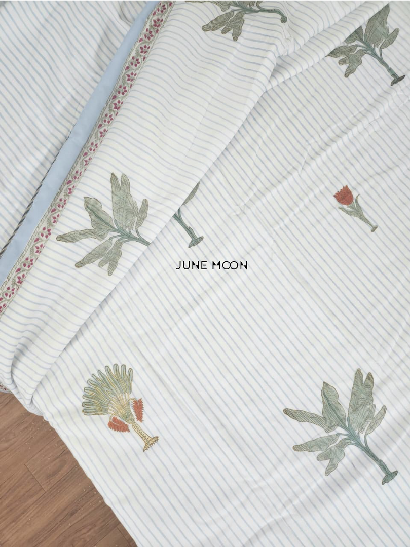 Grass Is Green - Block Printed Muslin Dohar