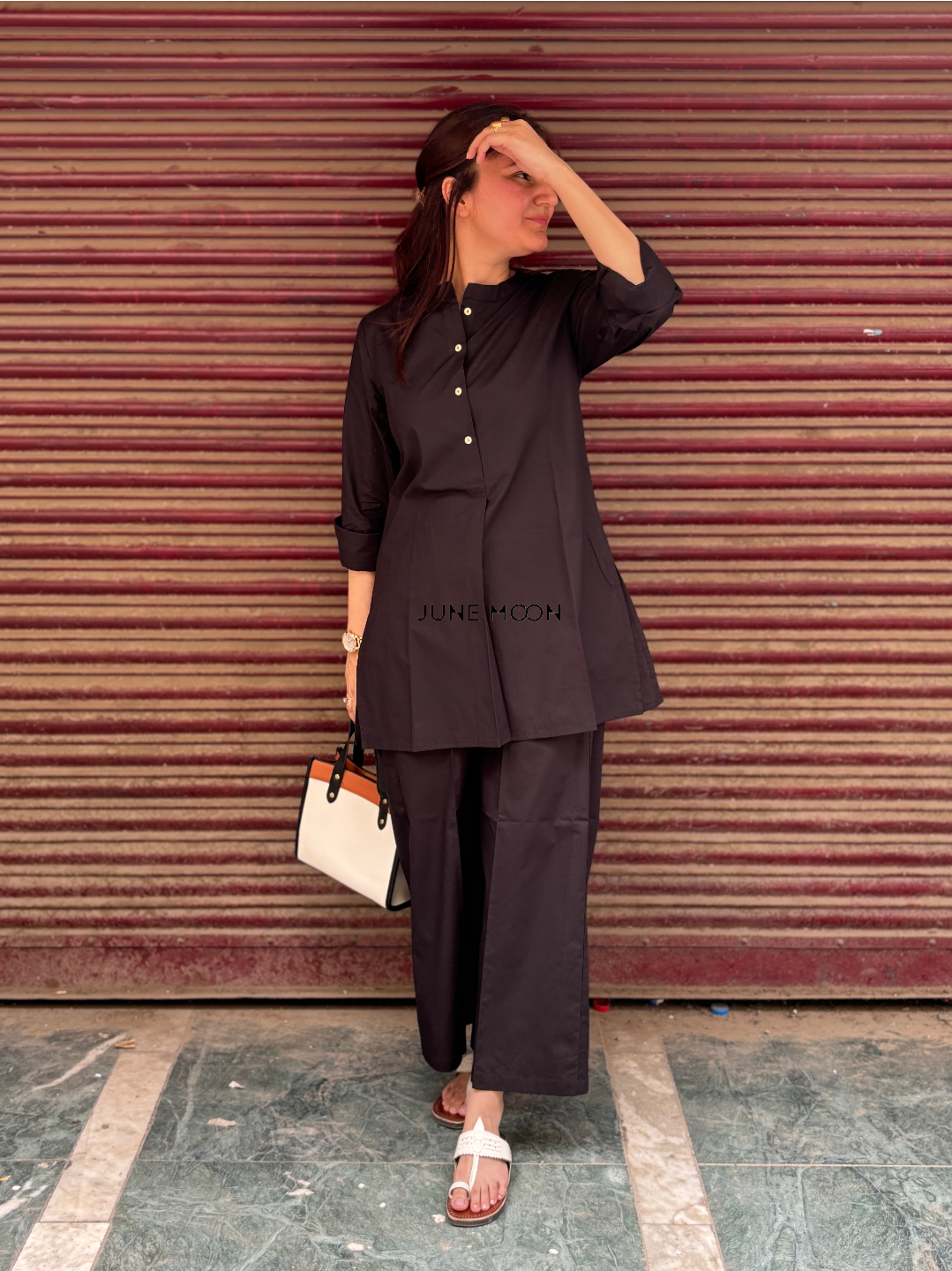 Victoria Co-Ord Set - Charcoal Black