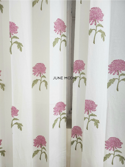 Lady Lilac - Block Printed Curtains