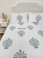 Load image into Gallery viewer, Peony Lane - Block Printed Bedsheet Set
