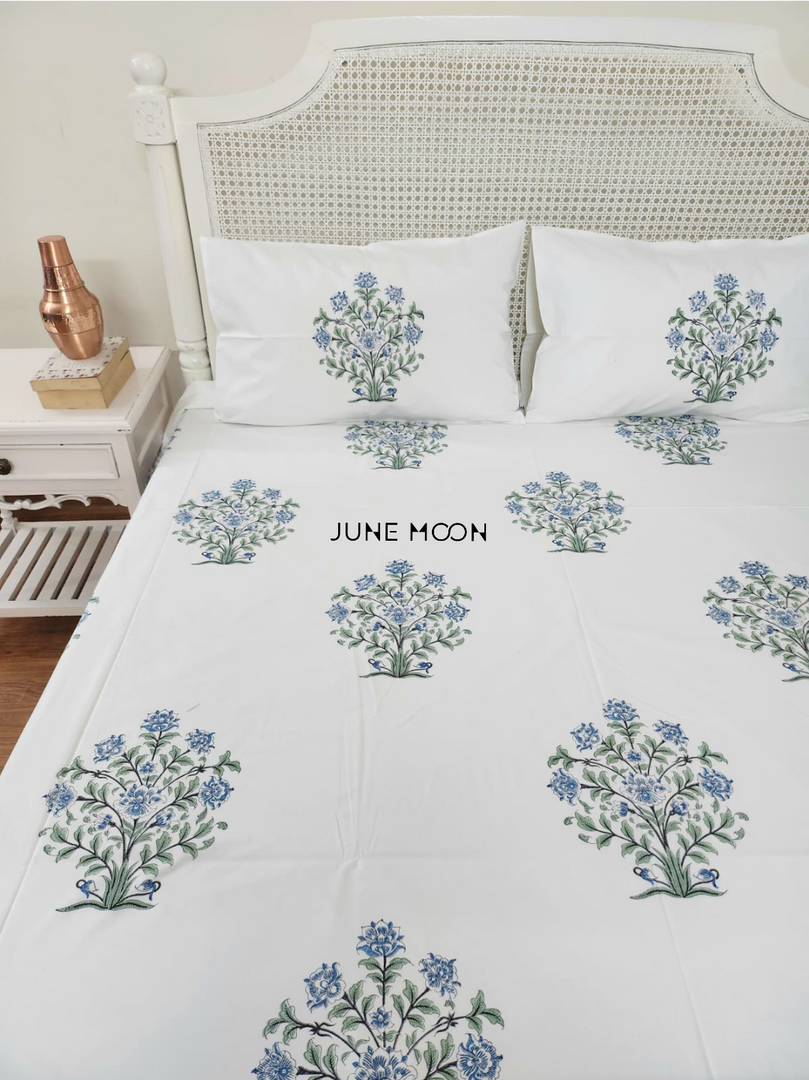 Peony Lane - Block Printed Bedsheet Set
