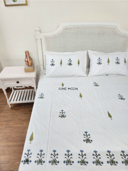 Tara - Block Printed Bedsheet Set