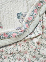 Load image into Gallery viewer, Sweet Melody - Block Printed Muslin Quilt (Cream Base)
