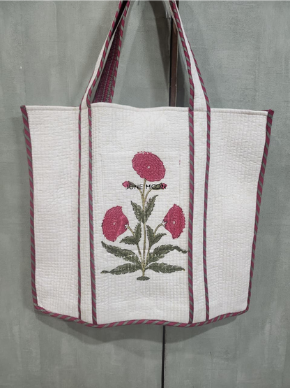 Roza - Block Printed Tote Bag