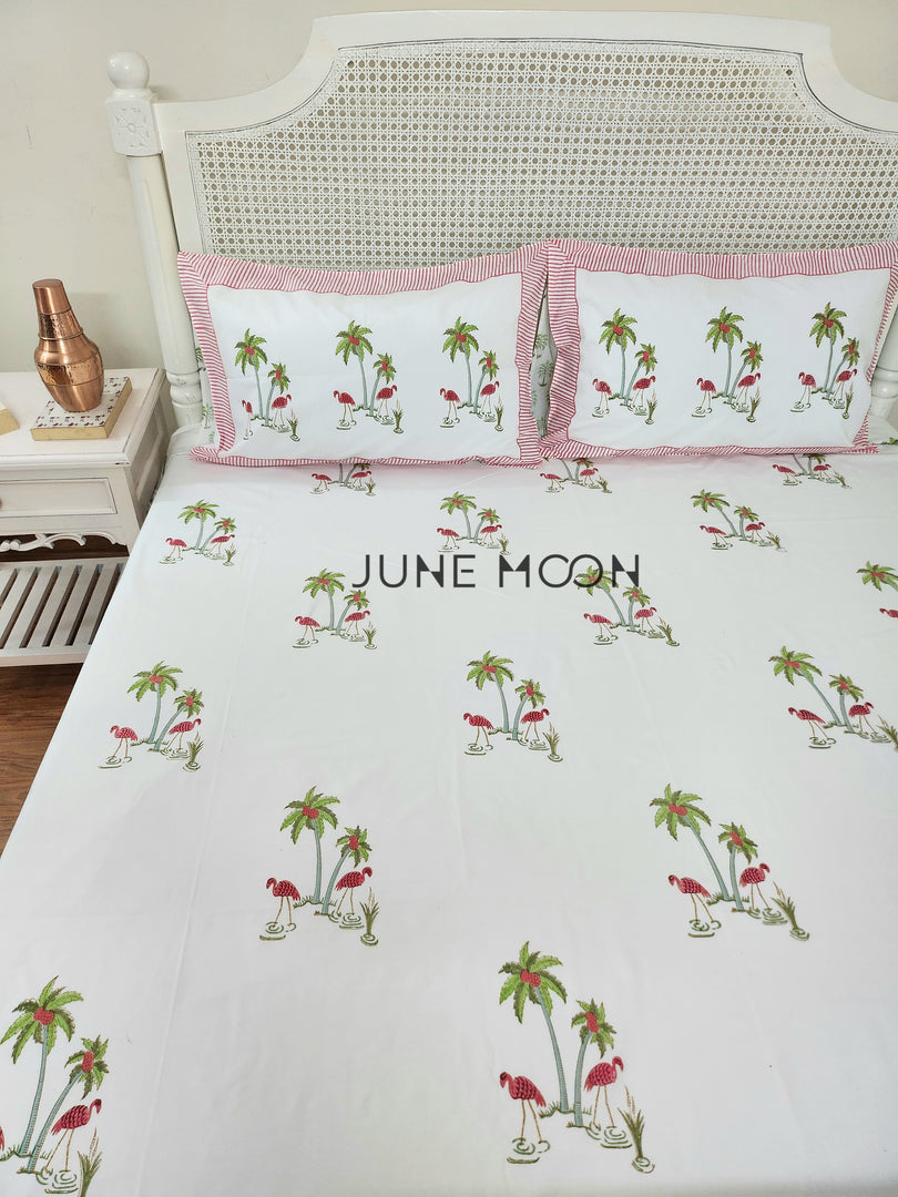 Calm Summer - Block Printed Bedsheet Set