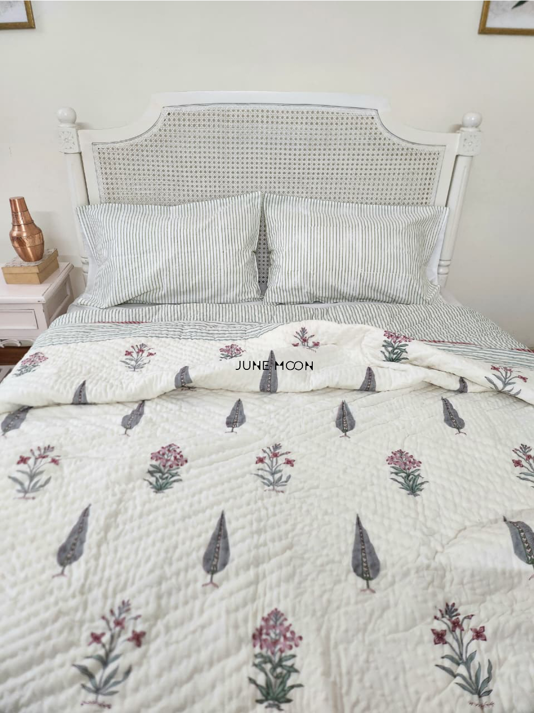 Surmai - Block Printed Muslin Quilt