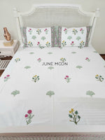 Load image into Gallery viewer, Princess Petals - Block Printed Bedsheet Set
