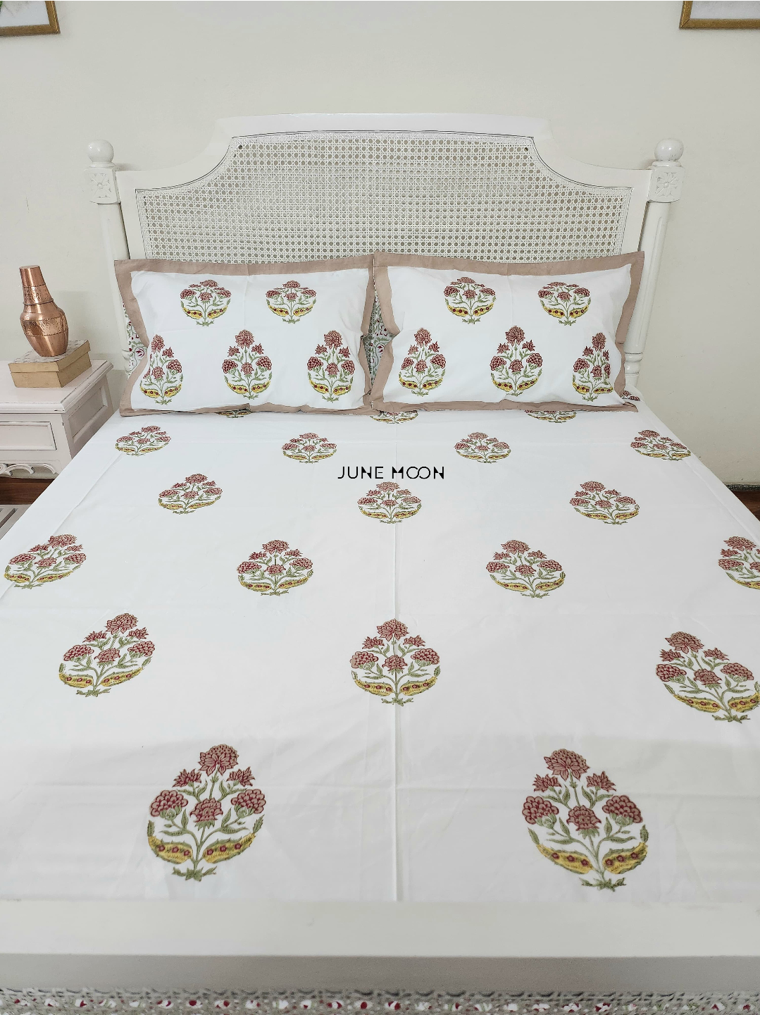 Rustic Terrace - Block Printed Bedsheet Set