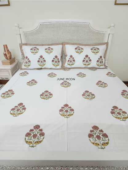 Rustic Terrace - Block Printed Bedsheet Set
