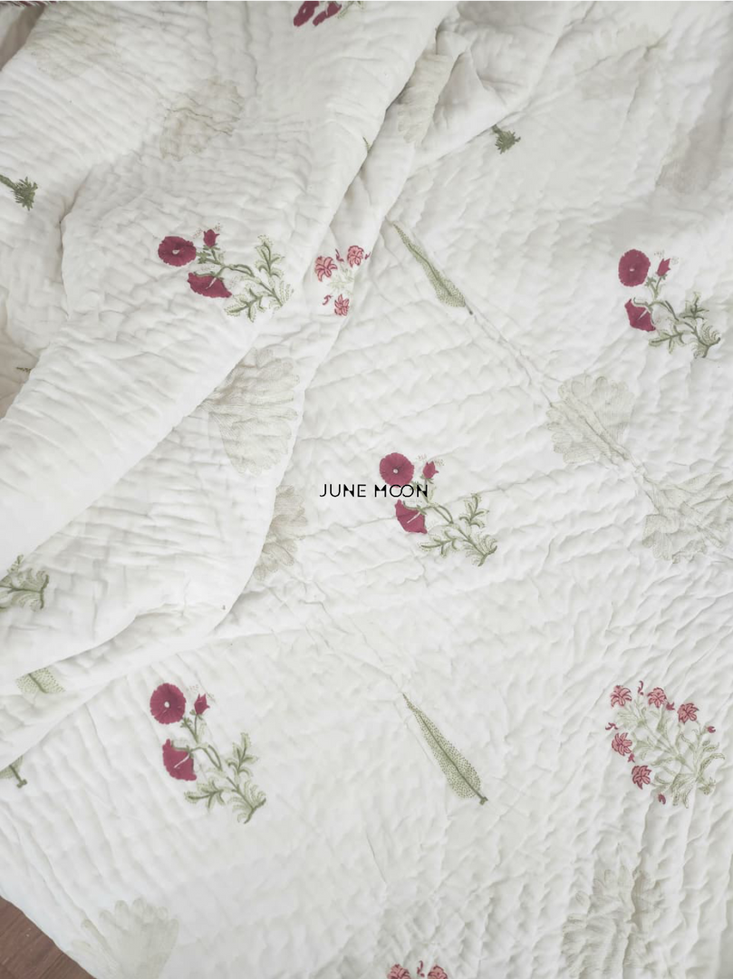 Khushaali - Block Printed Muslin Quilt