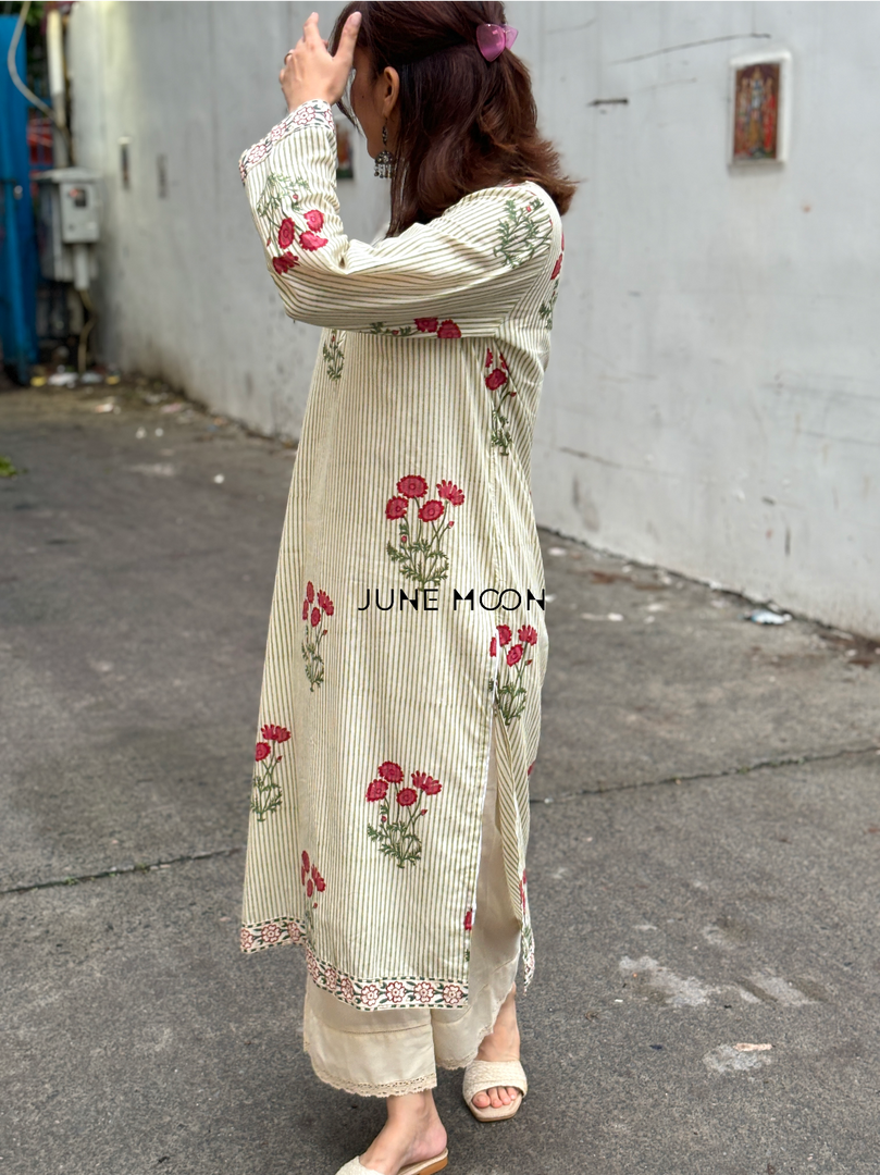 Naazneen - Block Printed kurta set