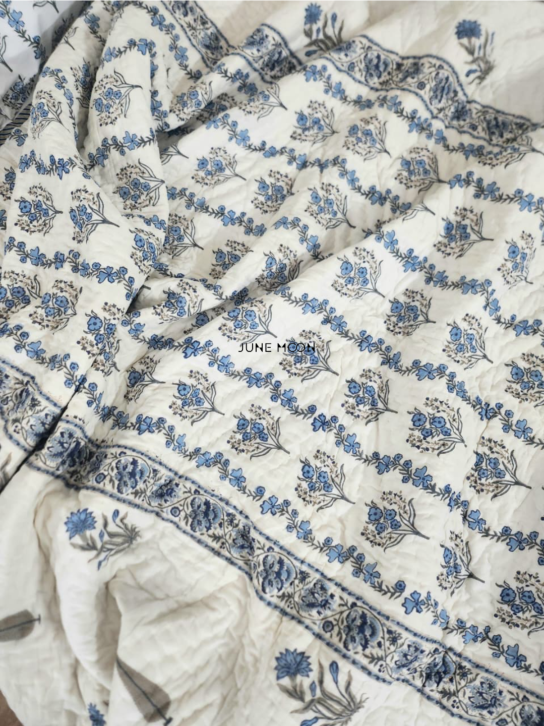 Oh I Sea - Block Printed Muslin Quilt