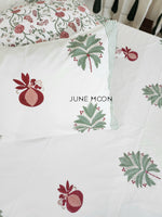 Load image into Gallery viewer, Born To Be Loved - Block Printed Bedsheet Set
