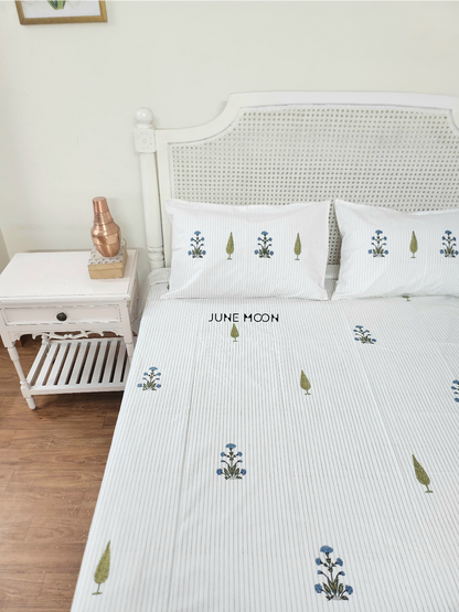 Tara - Block Printed Bedsheet Set