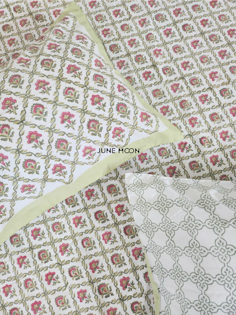 Manmohini - Block Printed Bedsheet Set