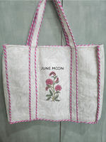 Load image into Gallery viewer, Roza - Block Printed Tote Bag

