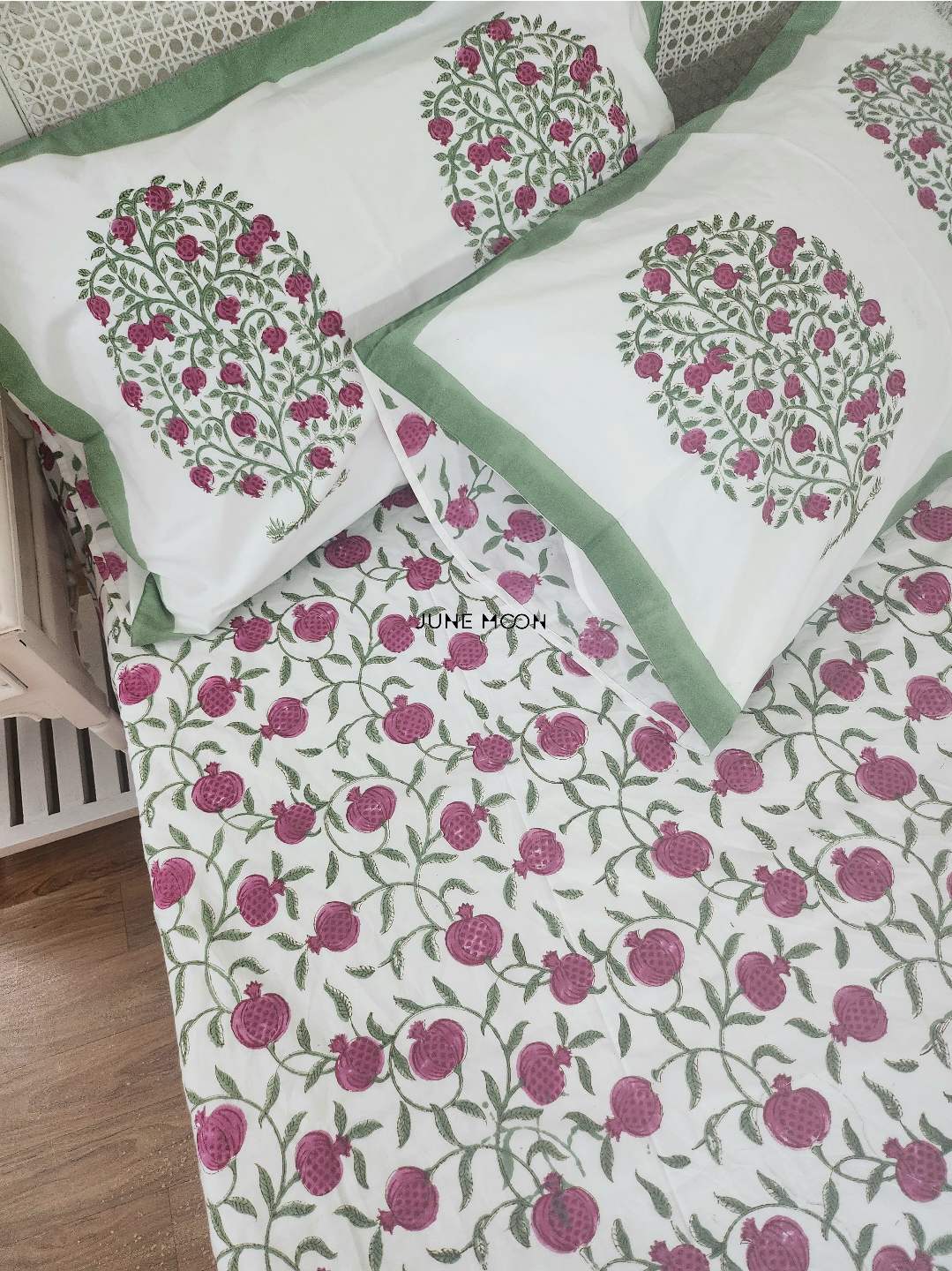 Garden Of Enchantment - Block Printed Bedsheet Set