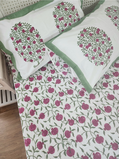 Garden Of Enchantment - Block Printed Bedsheet Set
