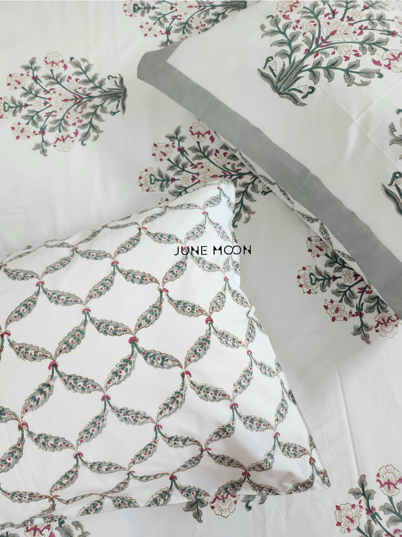 Evening Whisper - Block Printed Bedsheet Set