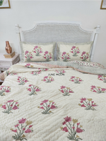Load image into Gallery viewer, Umang - Set of Quilt &amp; Bedsheet (Cream Base)
