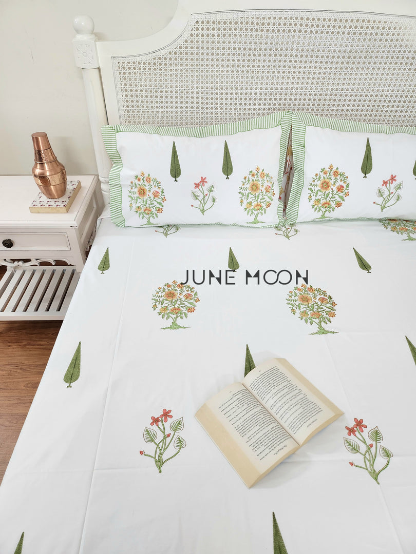 Women of Spring - Block Printed Bedsheet Set