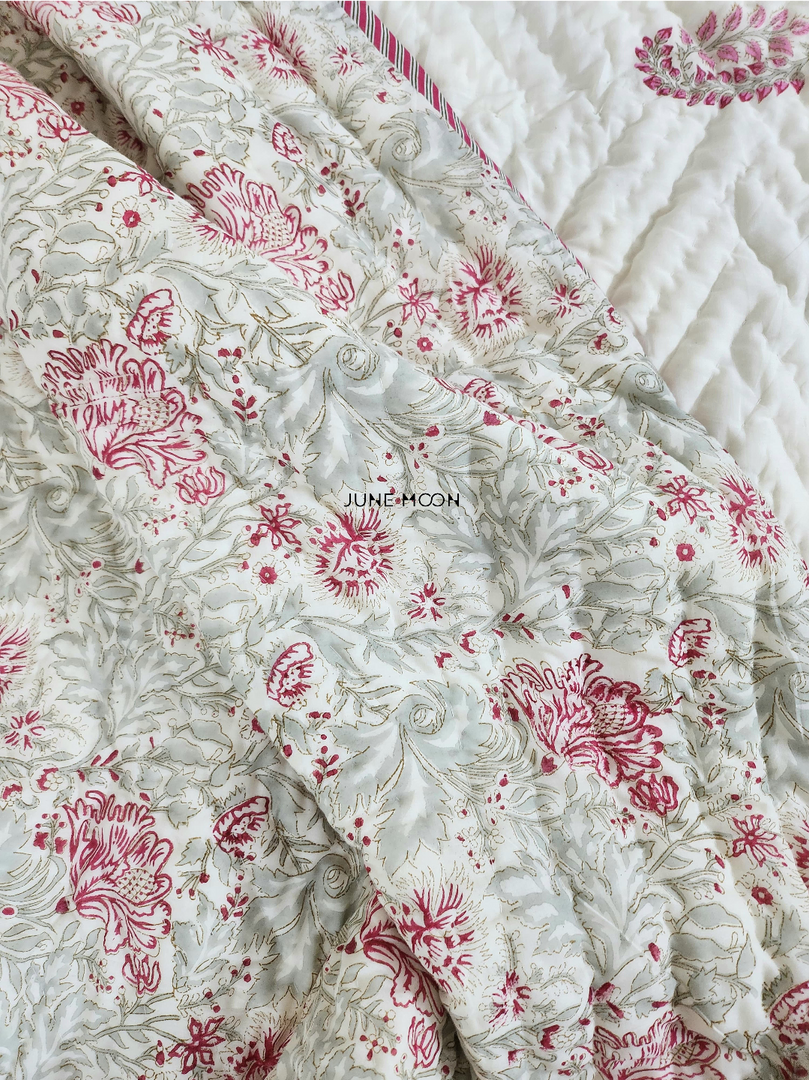 Mehreen - Block Printed Muslin Quilt
