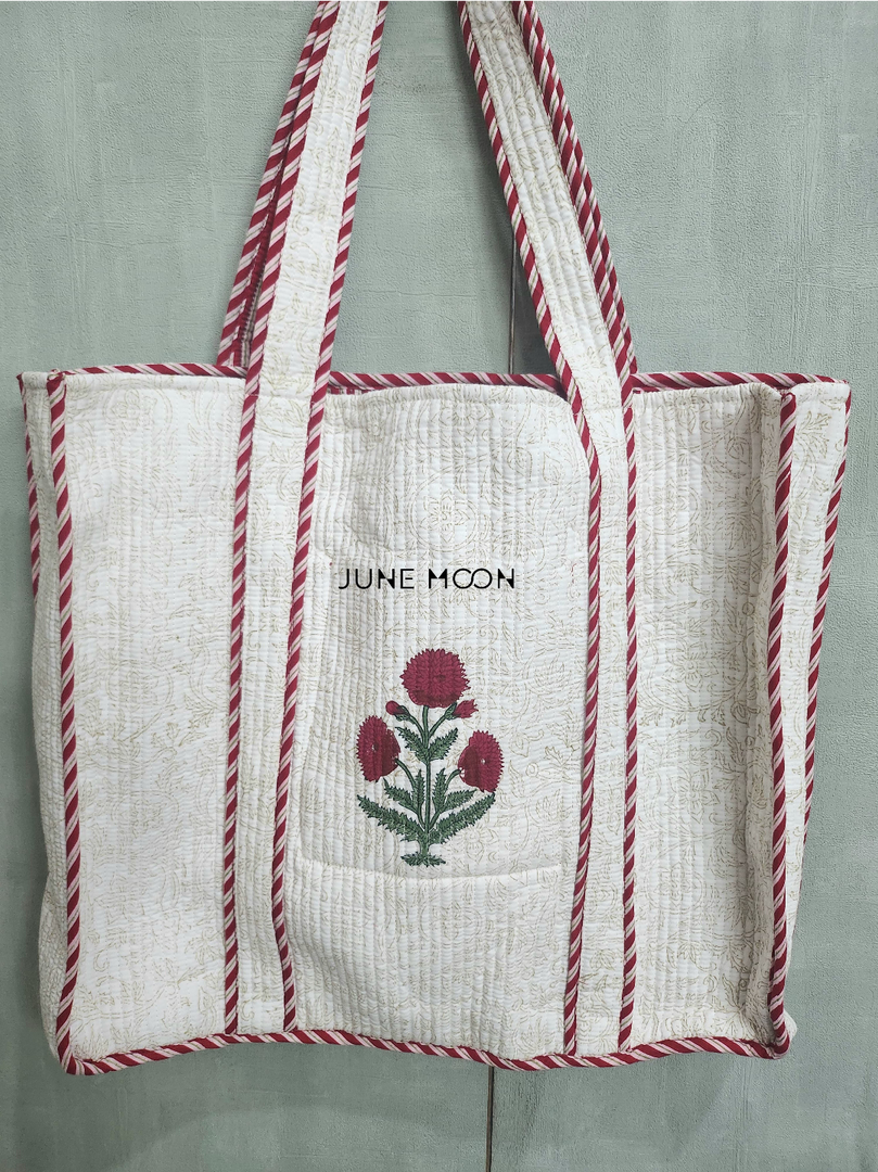 Roza - Block Printed Tote Bag