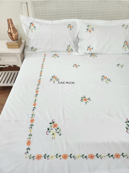 Magnolia - Embroidered Bedsheet Set